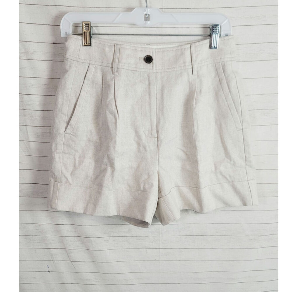 J.CREW REMI SHORT IN LINEN STRETCH BLEND, SZ 0